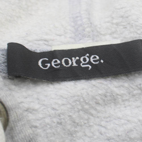 George Women Grey Full Zip Hoodie Size 22 Cotton Blend Casual
