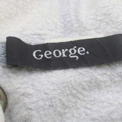 George Women Grey Full Zip Hoodie Size 22 Cotton Blend Casual
