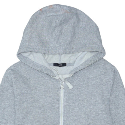 George Women Grey Full Zip Hoodie Size 22 Cotton Blend Casual