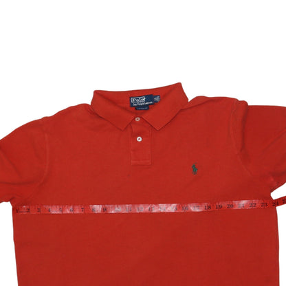 Ralph Lauren Men's Red Custom Fit Polo Shirt XL Cotton