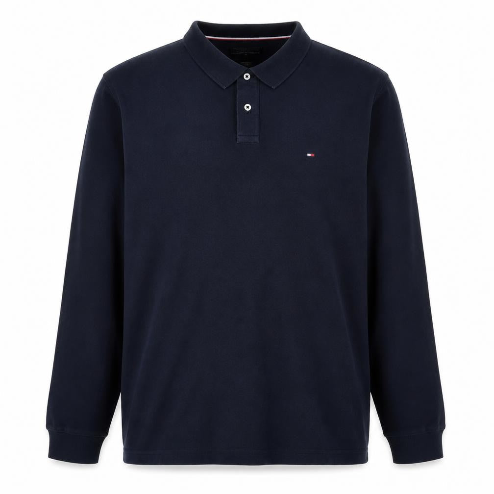 Tommy Hilfiger Men's Blue Slim Fit Long Sleeve Polo XXL