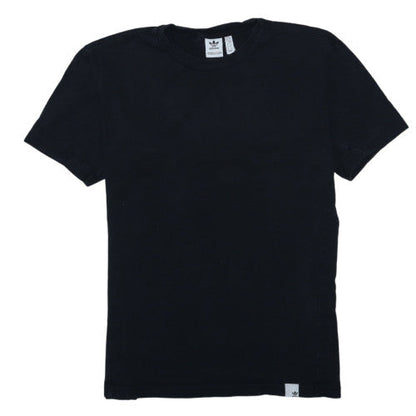 Adidas Men's Black Medium Basic Logo Short Sleeve Cotton T-Shirt