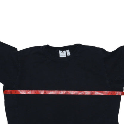 Adidas Men's Black Medium Basic Logo Short Sleeve Cotton T-Shirt