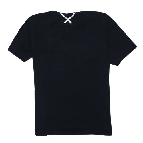 Adidas Men's Black Medium Basic Logo Short Sleeve Cotton T-Shirt