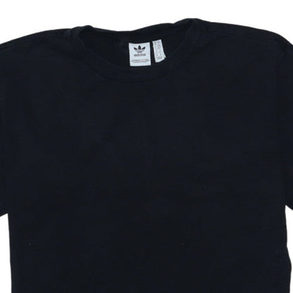 Adidas Men's Black Medium Basic Logo Short Sleeve Cotton T-Shirt