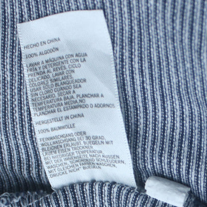 Nautica Men Blue Striped Short Sleeve Polo Shirt 2XL Cotton