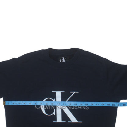 Calvin Klein Jeans Men's Blue Logo Crew Neck Sweatshirt M