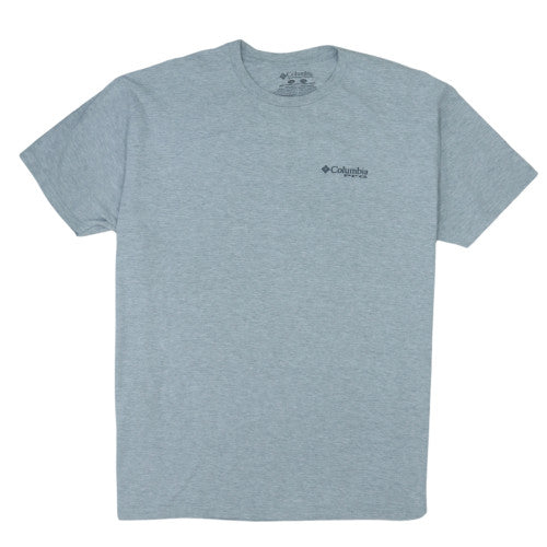 Columbia Mens Grey 2XL PFG Graphic Crew Neck T-Shirt