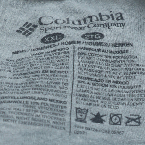 Columbia Mens Grey 2XL PFG Graphic Crew Neck T-Shirt