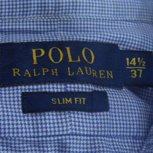 Polo Ralph Lauren Men’s Blue Slim Fit Long Sleeve Cotton Shirt 14.5 37