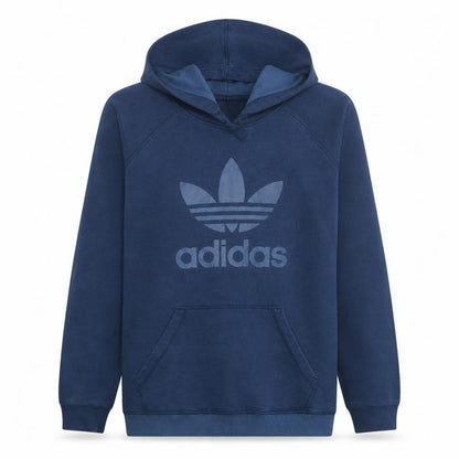 Adidas Men's Blue XL Pullover Hoodie with Logo Graphic