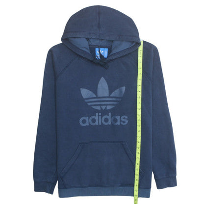 Adidas Men's Blue XL Pullover Hoodie with Logo Graphic