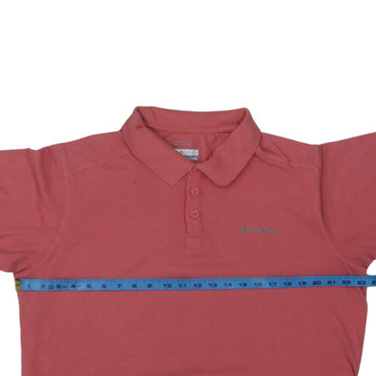 Columbia Men's Pink XL Omni-Wick Short Sleeve Polo Shirt
