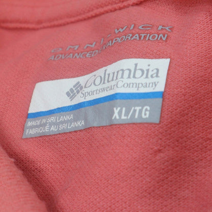 Columbia Men's Pink XL Omni-Wick Short Sleeve Polo Shirt