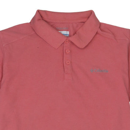 Columbia Men's Pink XL Omni-Wick Short Sleeve Polo Shirt