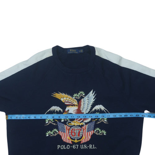 Polo Ralph Lauren Men's Blue Embroidered Eagle Sweatshirt Size M