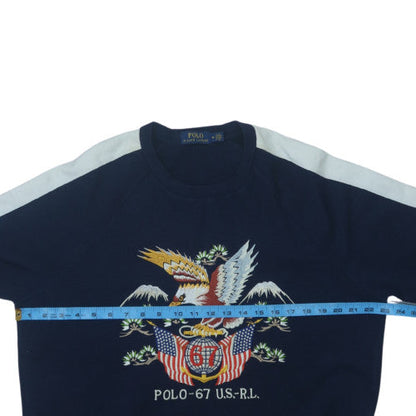 Polo Ralph Lauren Men's Blue Embroidered Eagle Sweatshirt Size M