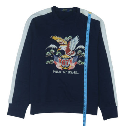 Polo Ralph Lauren Men's Blue Embroidered Eagle Sweatshirt Size M