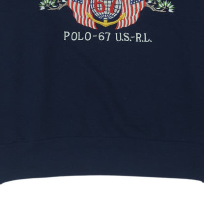 Polo Ralph Lauren Men's Blue Embroidered Eagle Sweatshirt Size M