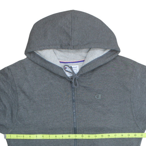 Champion Men’s Grey Full Zip Hoodie Fleece Regular Fit Size S