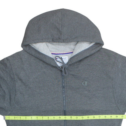 Champion Men’s Grey Full Zip Hoodie Fleece Regular Fit Size S