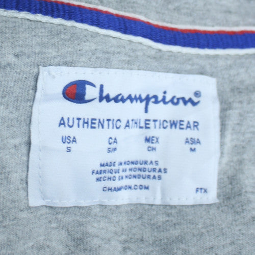 Champion Men’s Grey Full Zip Hoodie Fleece Regular Fit Size S