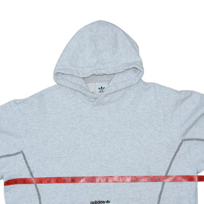 Adidas Men's Grey Pullover Hoodie Medium Fleece Sportswear