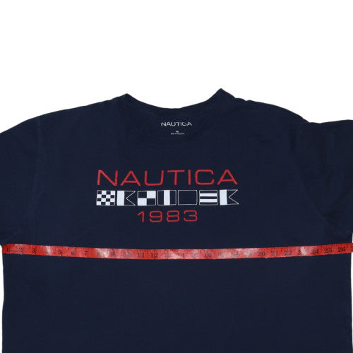 Nautica Men's Blue 2XL Nautical Graphic Crew Neck T-Shirt