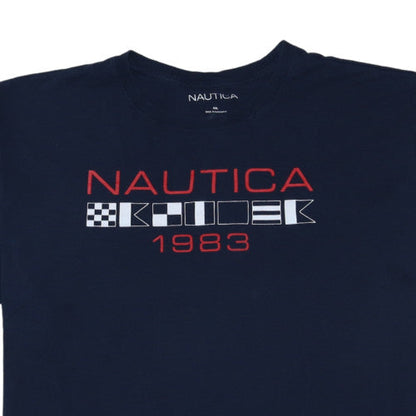 Nautica Men's Blue 2XL Nautical Graphic Crew Neck T-Shirt