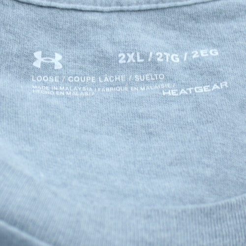 Under Armour Men's Blue 2XL Crew Neck Loose Fit HeatGear T-Shirt