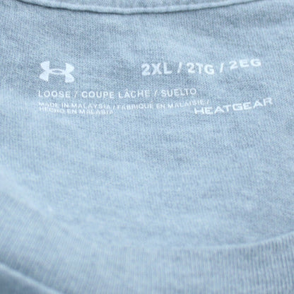 Under Armour Men's Blue 2XL Crew Neck Loose Fit HeatGear T-Shirt