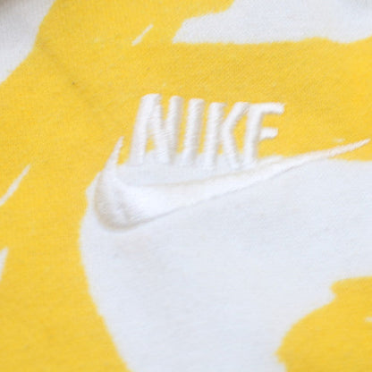 Nike Men Yellow Graphic Print Pullover Hoodie Size S