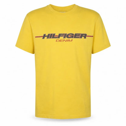 Tommy Jeans Men's Yellow Hilfiger Denim Cotton T-Shirt Size L