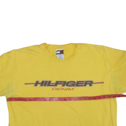 Tommy Jeans Men's Yellow Hilfiger Denim Cotton T-Shirt Size L