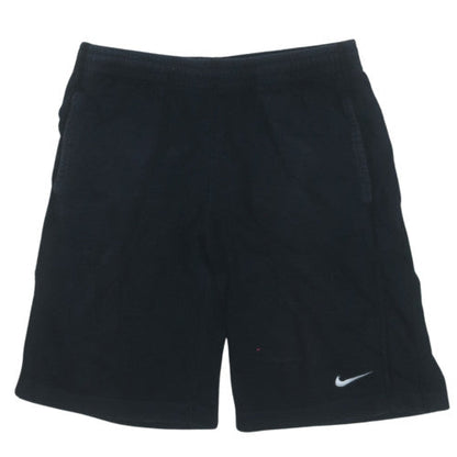 Nike Men Black Sweat Shorts M Elastic Waist Cotton Sportswear