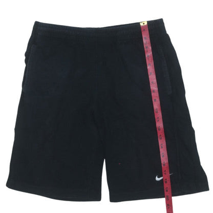 Nike Men Black Sweat Shorts M Elastic Waist Cotton Sportswear