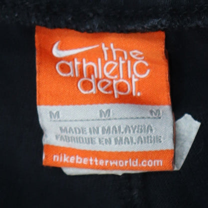 Nike Men Black Sweat Shorts M Elastic Waist Cotton Sportswear