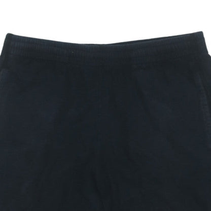 Nike Men Black Sweat Shorts M Elastic Waist Cotton Sportswear