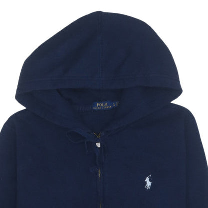 Ralph Lauren Men's Blue Full Zip Hoodie L Regular Fit Cotton Blend