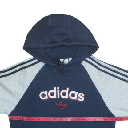 Adidas Men's Blue Pullover Hoodie S Regular Fit Sports Fleece