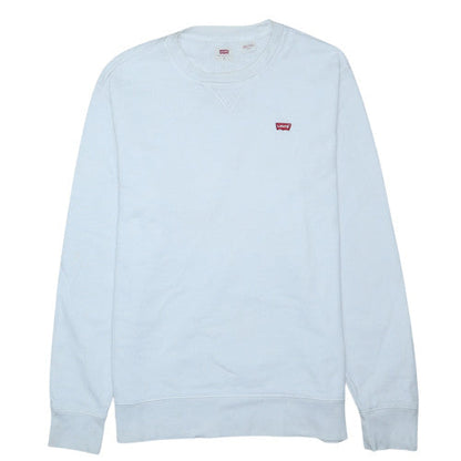Levi's Men's White Crew Neck Cotton Pullover Sweatshirt Size S