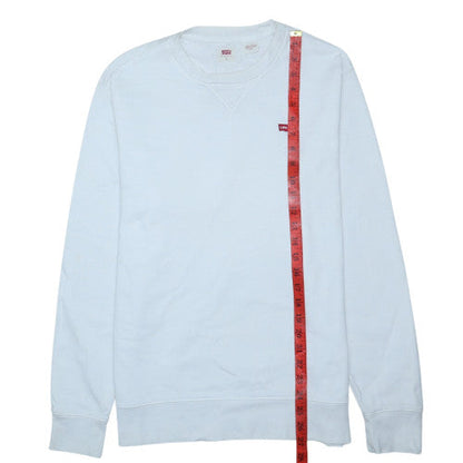 Levi's Men's White Crew Neck Cotton Pullover Sweatshirt Size S