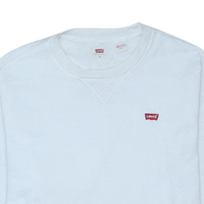 Levi's Men's White Crew Neck Cotton Pullover Sweatshirt Size S