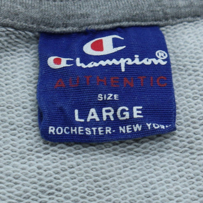 Champion Mens Grey Logo Pullover Sweatshirt Size L Regular Fit
