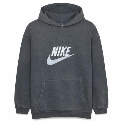 Nike Teens Grey Pullover Hoodie Regular Fit Sportswear M
