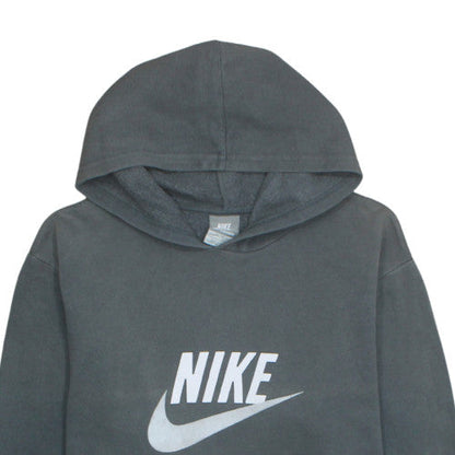 Nike Teens Grey Pullover Hoodie Regular Fit Sportswear M