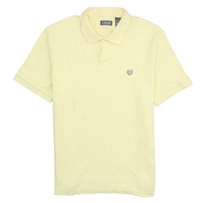 Chaps Men's Yellow Cotton Short Sleeve Polo Shirt Size M