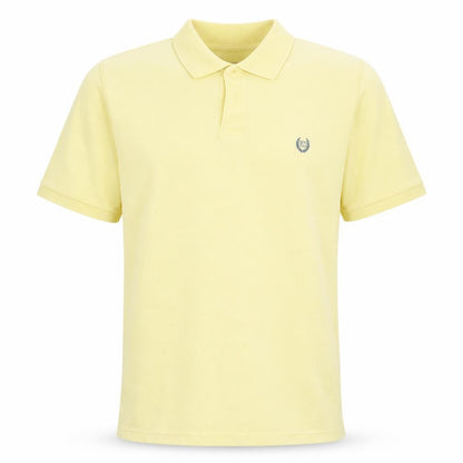 Chaps Men's Yellow Cotton Short Sleeve Polo Shirt Size M