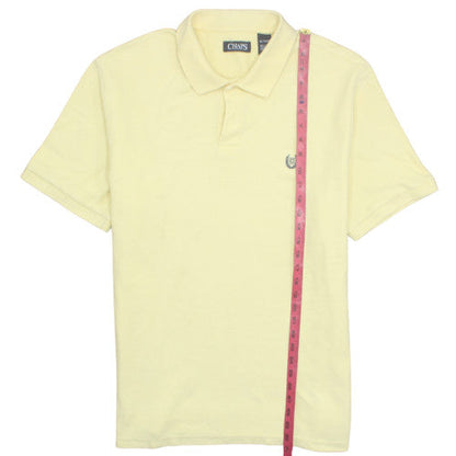 Chaps Men's Yellow Cotton Short Sleeve Polo Shirt Size M