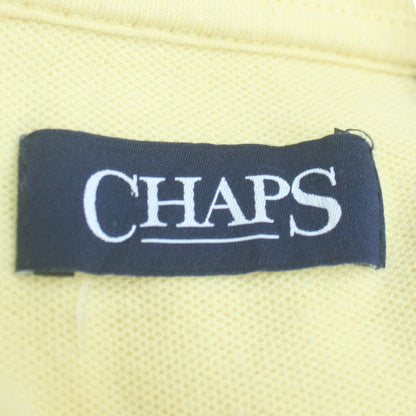 Chaps Men's Yellow Cotton Short Sleeve Polo Shirt Size M